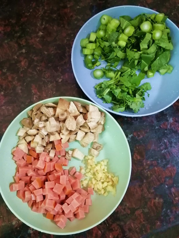 Roasted Sausage and Choy Heart Fried Rice recipe