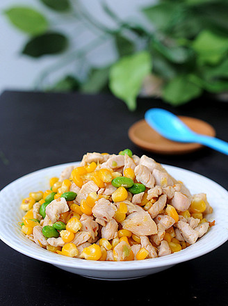 Stir-fried Chicken with Green Beans and Corn recipe