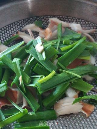 Green Garlic Pork Belly Mushroom recipe