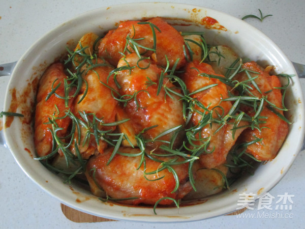 Rosemary Roasted Potato Chicken Wings recipe