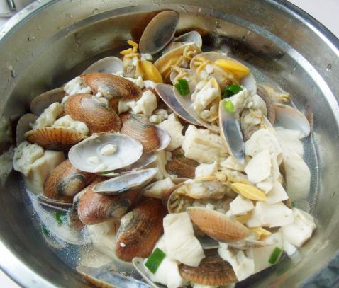 Clams Boiled Tofu recipe