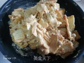 Pork Floss Salted Egg Snowflake Crisp recipe