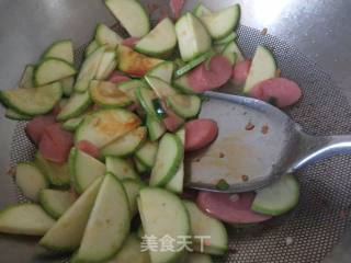 Zucchini Fried Sausage recipe