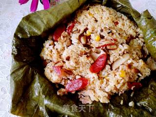 Fragrant Lotus Leaf Rice recipe