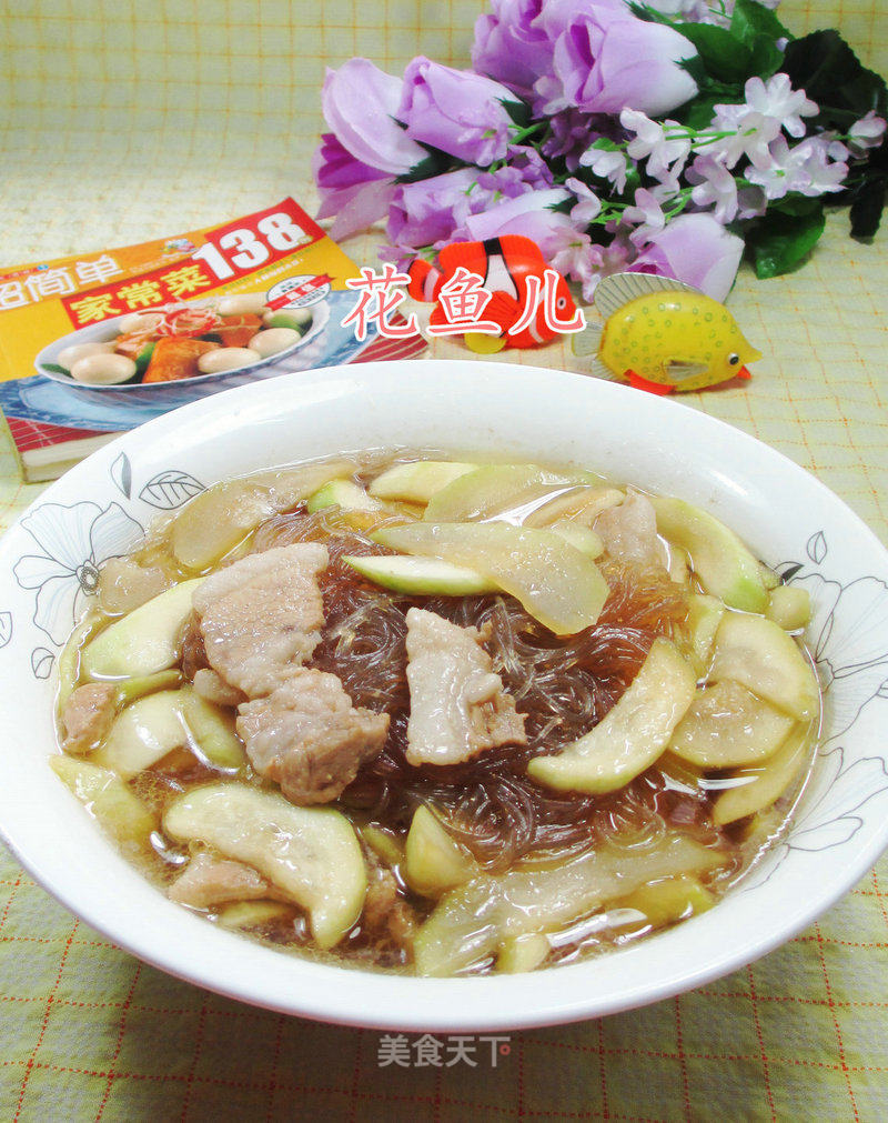 Pork Slices and Long Melon Boiled Vermicelli recipe