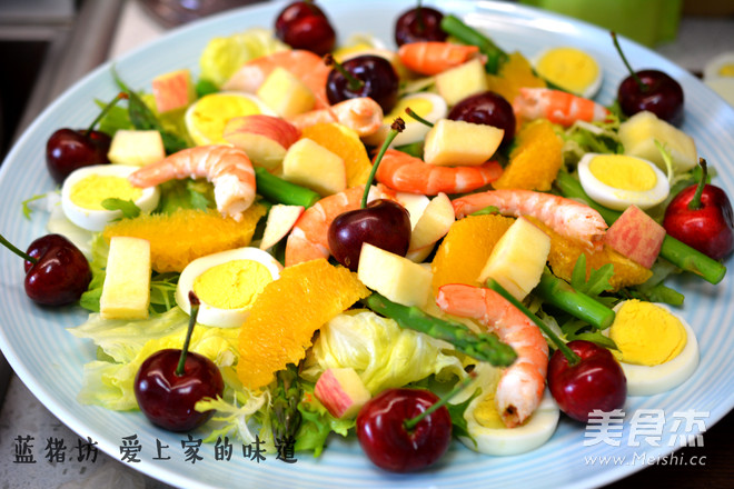 Fresh Shrimp and Fruit Salad Served in A Timely Manner 24 Hours A Day recipe