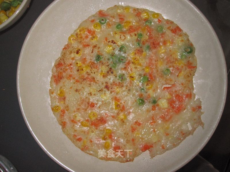 Corn Pea Carrot Cake recipe