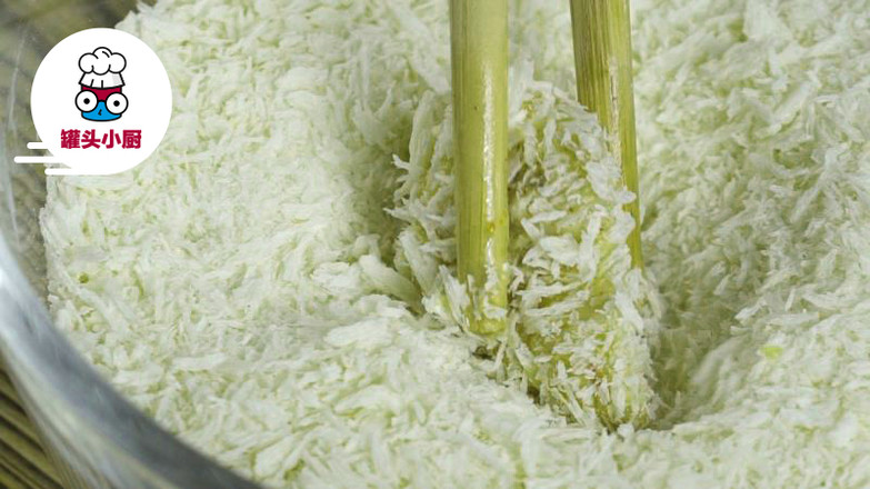 Pleurotus Eryngii into Chicken Rice Flower in Seconds recipe