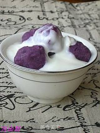 Yogurt Purple Sweet Potato Ice recipe