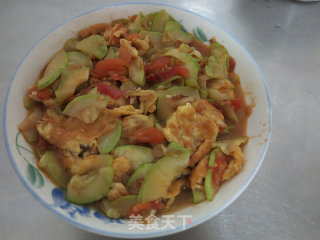 Stir-fried Melon with Tomato and Egg recipe