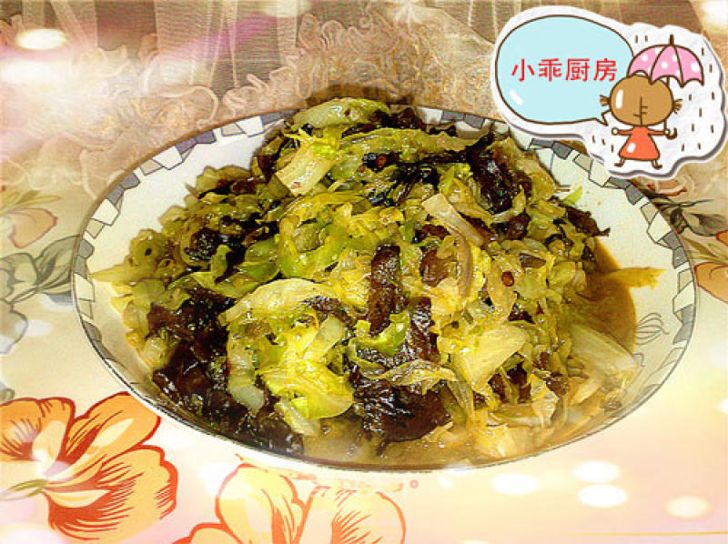 [plain Happiness] Stir-fried Cabbage with Fungus recipe