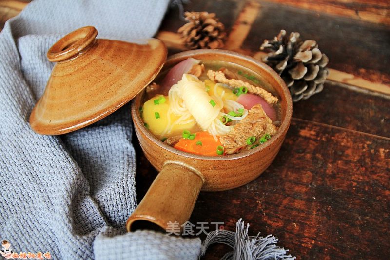 Japanese Style Potato Beef Soup recipe