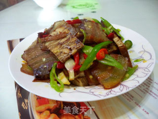 Stir-fried Bacon with Machine-pressed Tofu recipe