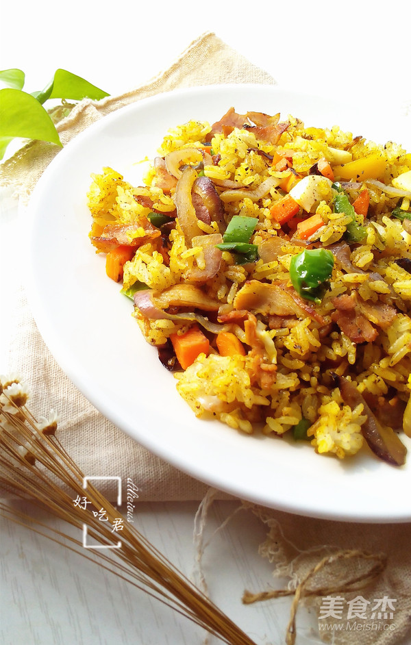 Bacon Curry Fried Rice recipe