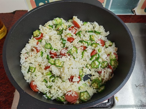 Fried Rice with Seaweed Sausage recipe