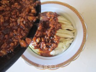 Eggplant with Minced Meat Sauce recipe