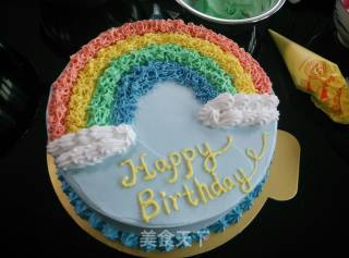 #trust之美#rainbow Birthday Cake recipe