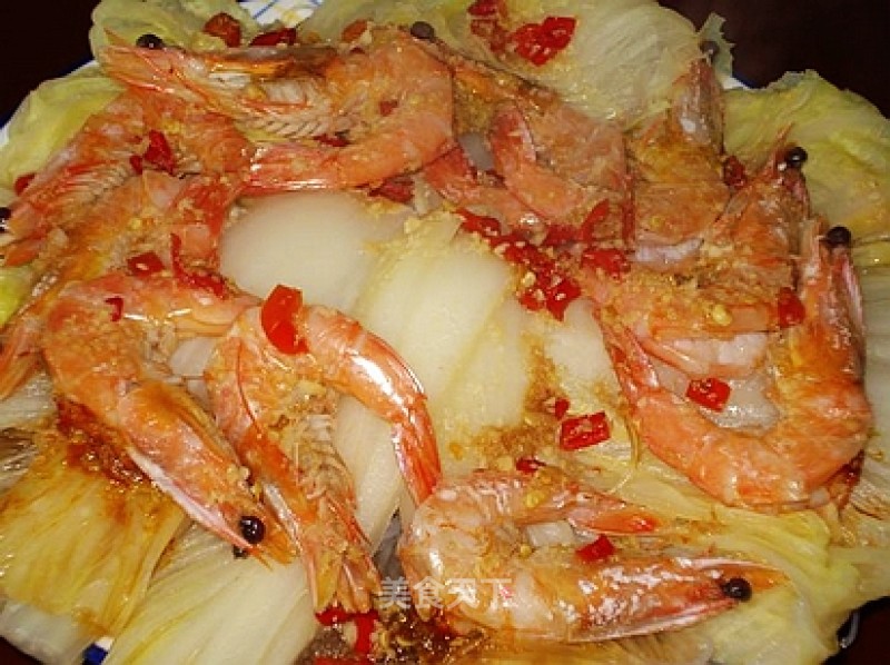 Steamed Shrimp with Cabbage Vermicelli recipe