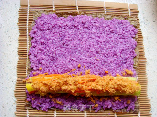 Purple Sweet Potato Floss Sushi Roll recipe