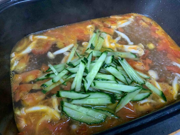 Baby’s Favorite Cucumber Tomato Egg Noodles recipe
