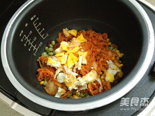 Kimchi and Sausage Braised Rice recipe