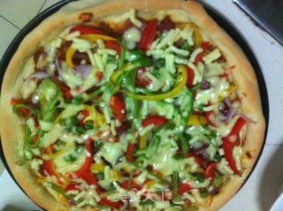 Ham and Vegetable Pizza recipe