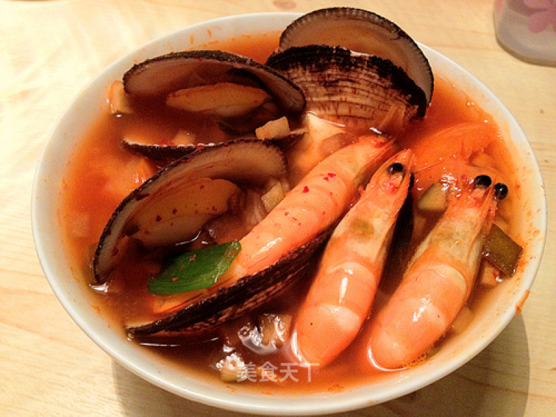 Kimchi Seafood Pot recipe