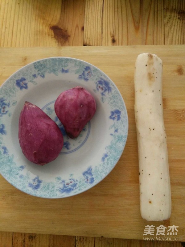 Purple Potato Yam Rice Porridge recipe