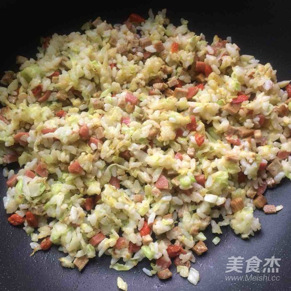 Fried Rice with Cabbage and Egg recipe