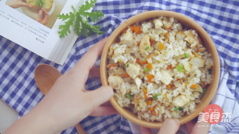 Fried Rice with Salted Fish and Chicken ｜sun Cat Breakfast recipe