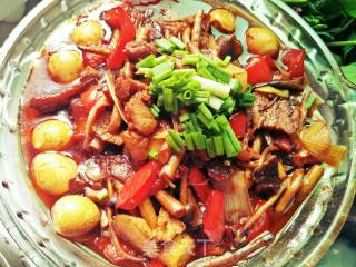 Grilled Quail Eggs with Tea Tree Mushroom recipe