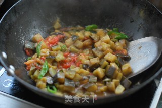 The Best Way to Eat Eggplant [fried Eggplant with Tomato and Pepper] recipe