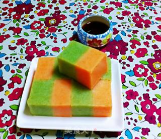 Creative Two-color Vegetable Puree Skin Jelly recipe