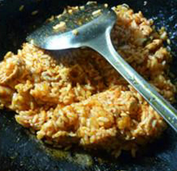 Fried Rice with Lean Pork and Kimchi recipe