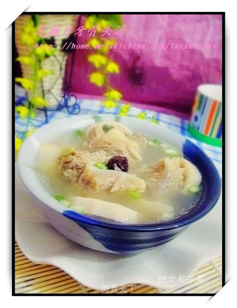 【healthy Soup Pot】lotus Root and Crescent Bone Soup recipe