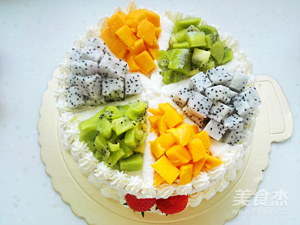 Fruit Birthday Cake (8 Inches) recipe