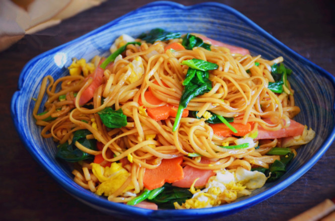 Fried Noodles with Ham recipe