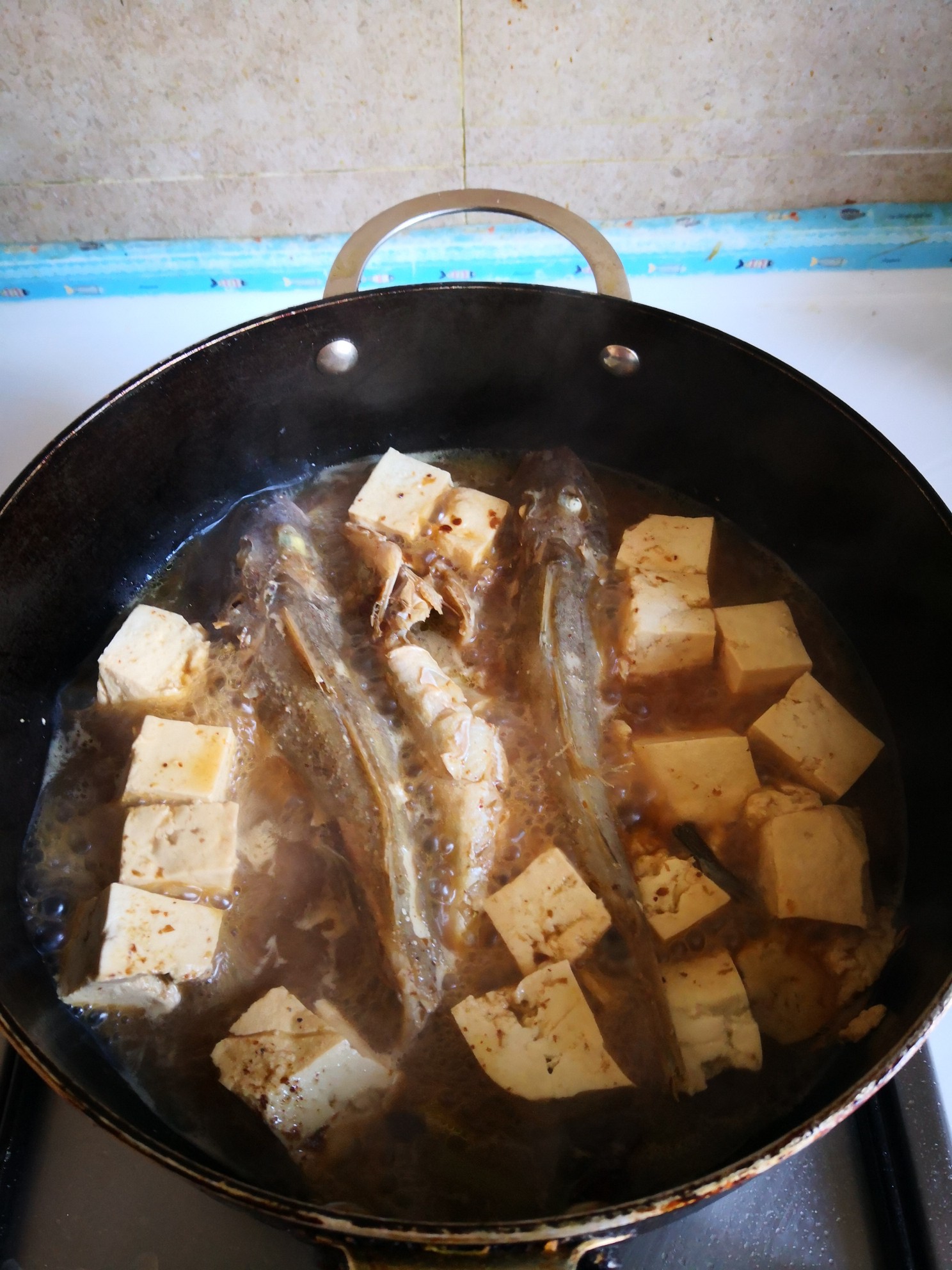 Red Snack Fish Braised Tofu recipe