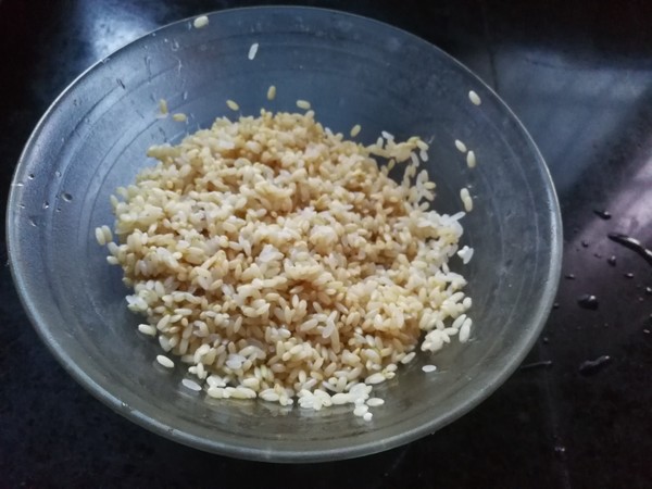 Reduced Fat Meal ~ Brown Rice Salmon Fried Rice recipe