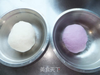 Two-color Purple Sweet Potato Steamed Bun Rolls recipe