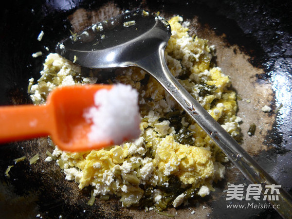 Fried Lao Tofu with Pickled Vegetables and Eggs recipe