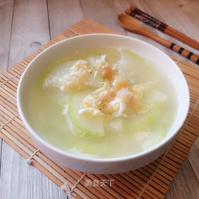 Dried Scallop and Zucchini Egg Drop Soup recipe