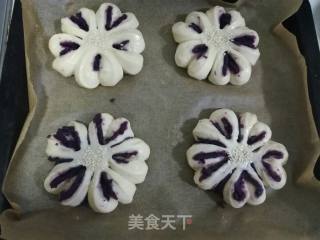 #花样美食#purple Sweet Potato Flower Bag recipe