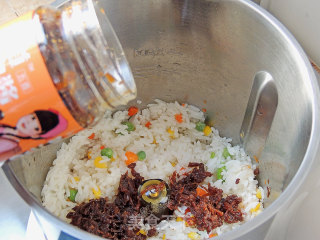 Fried Rice with Vegetable Beef Sauce recipe