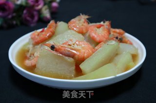 Braised Prawns with Winter Melon recipe