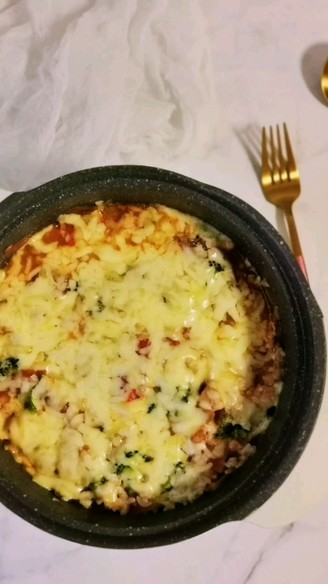 Assorted Chicken and Cheese Baked Rice recipe