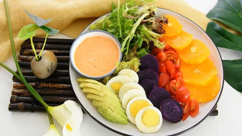 Colorful Fruit and Vegetable Salad recipe