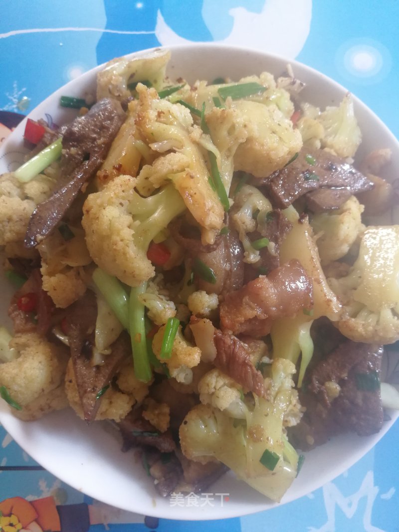 Stir-fried Cauliflower with Pork Liver recipe