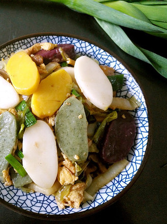 Stir-fried Rainbow Rice Cake recipe