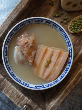 Pork Bone Soup with Lotus Root and Mung Beans